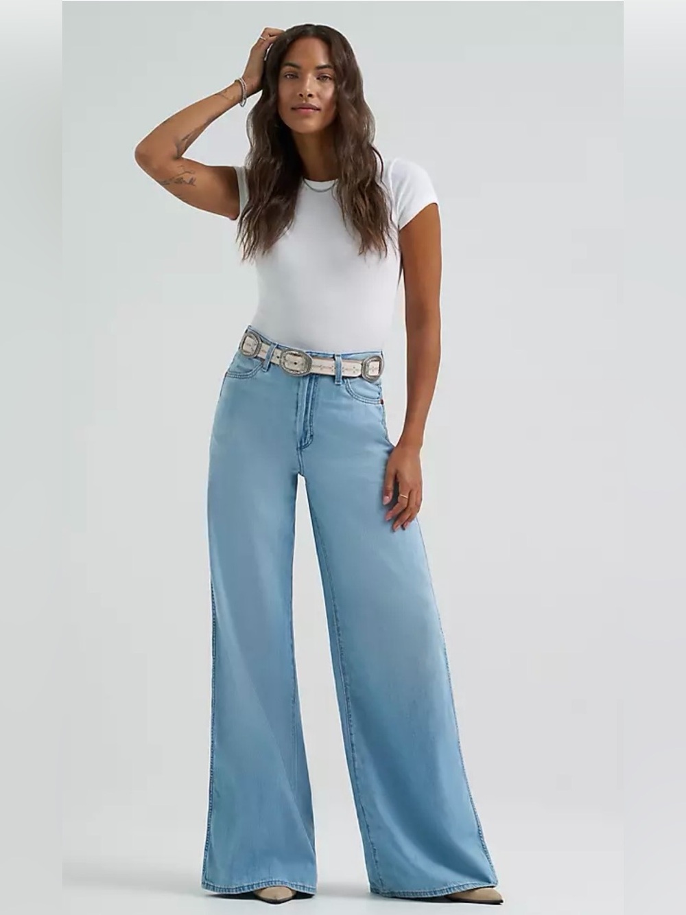 Wrangler Light Blue Wide Leg Women's Jeans